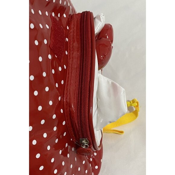 Sanrio Hello Kitty Red Polka Dot Backpack Bag Yellow Straps Flower NWT New - Picture 11 of 12